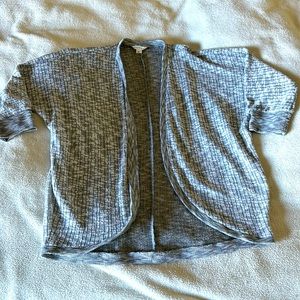 Aeropostale Half Cardigan, White & Gray, for Spring, Summer - Ladies Medium